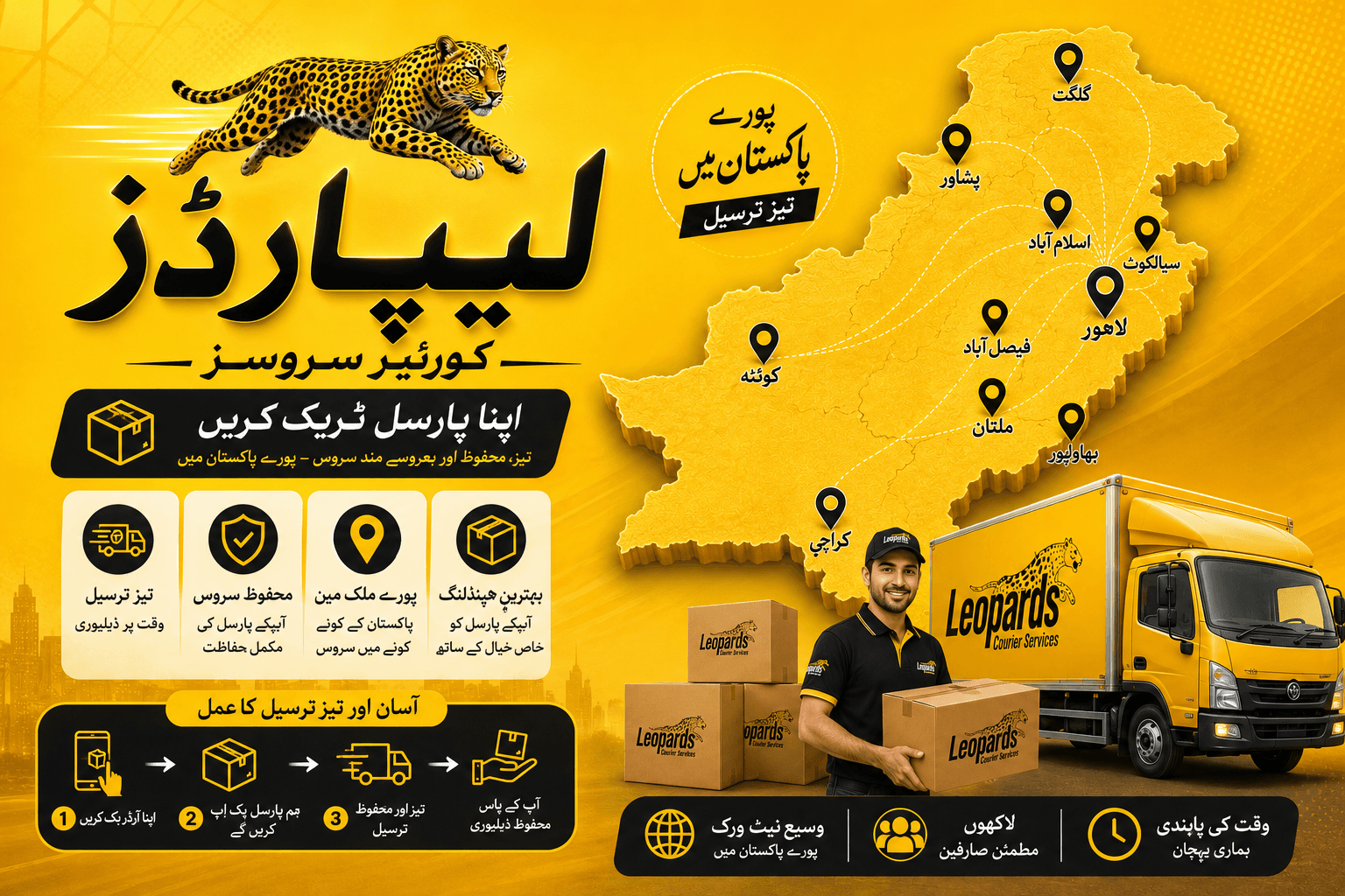 Leopards Courier tracking in Urdu — Pakistan courier service tracking